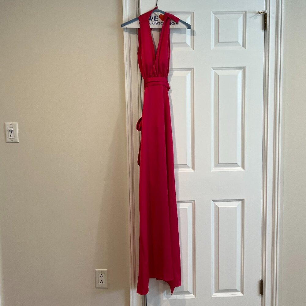 Ramy Brook Milan Open Back Gown – Pink, Size 00